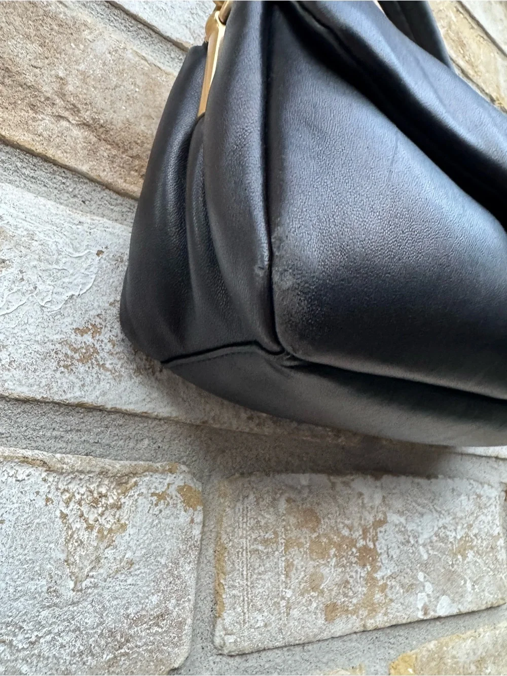 Coach Pillow Tabby 26 Black Nappa Leather Shoulder Bag Magnetic Snap